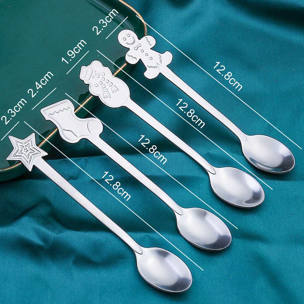 Christmas Stainless Steel Creative Coffee Spoon
