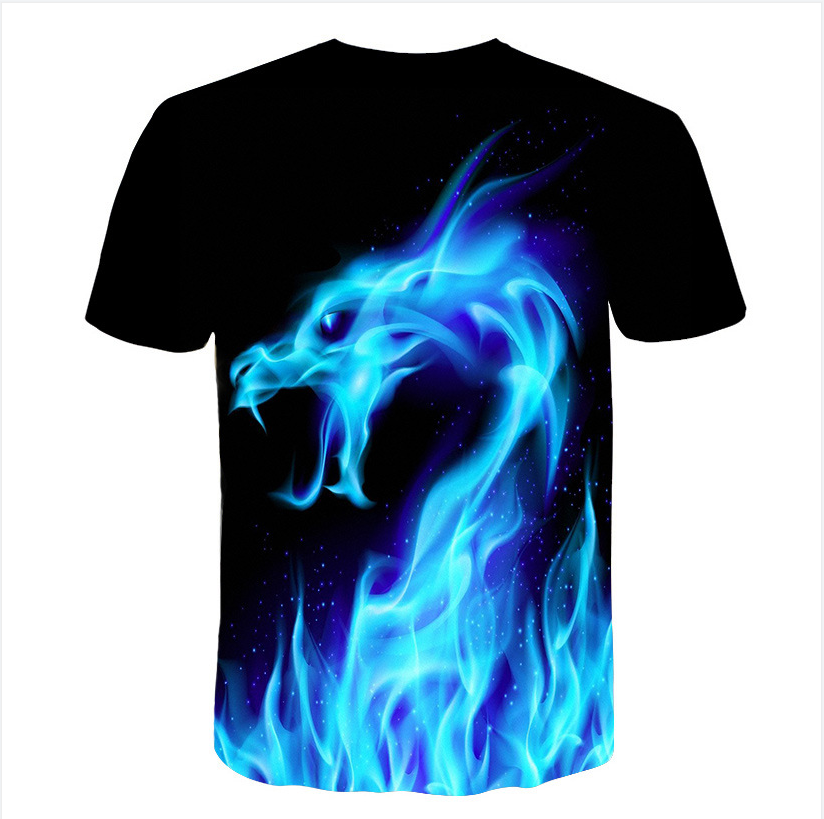 3d Digital Printing Short Sleeve Round Neck Men's T-shirt