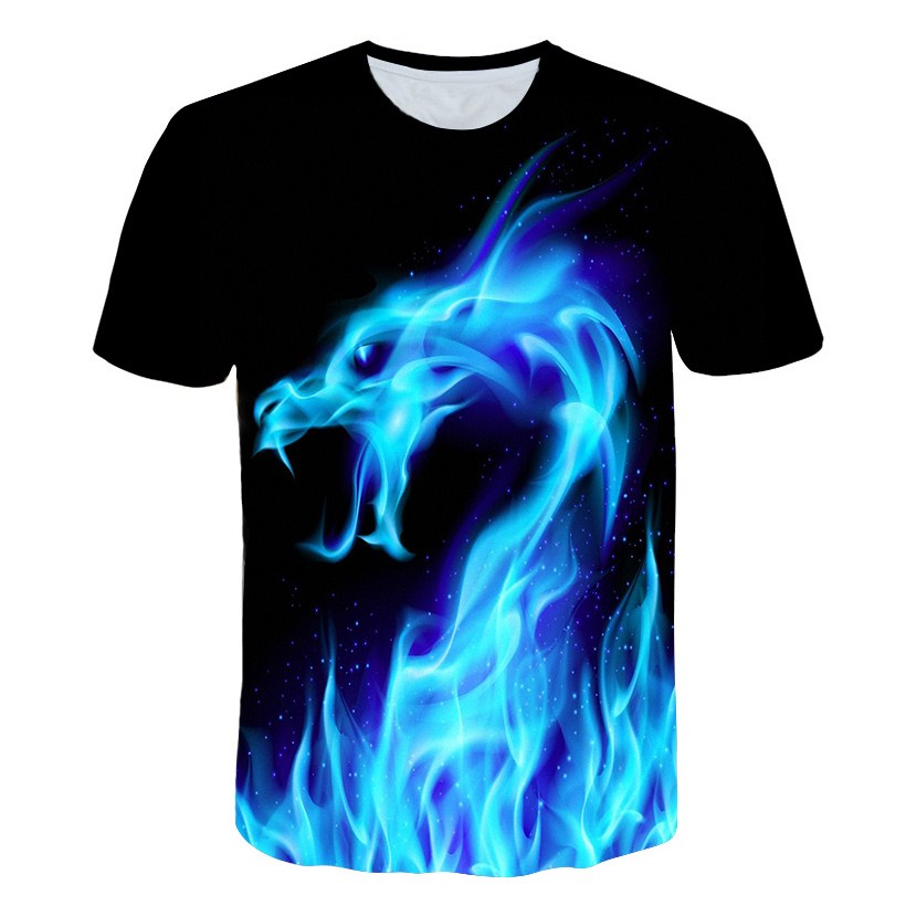 3d Digital Printing Short Sleeve Round Neck Men's T-shirt