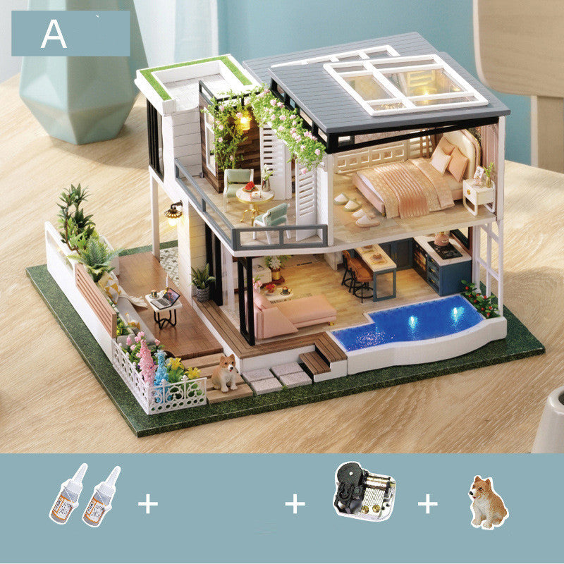 3d Three-dimensional Puzzle Handmade Diy Cottage Model