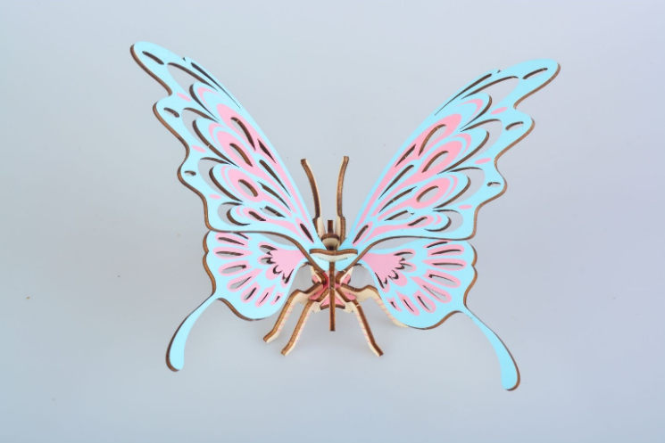 3d three-dimensional butterfly wooden puzzle