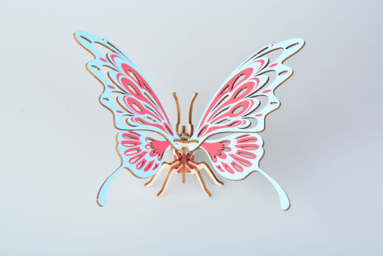 3d three-dimensional butterfly wooden puzzle