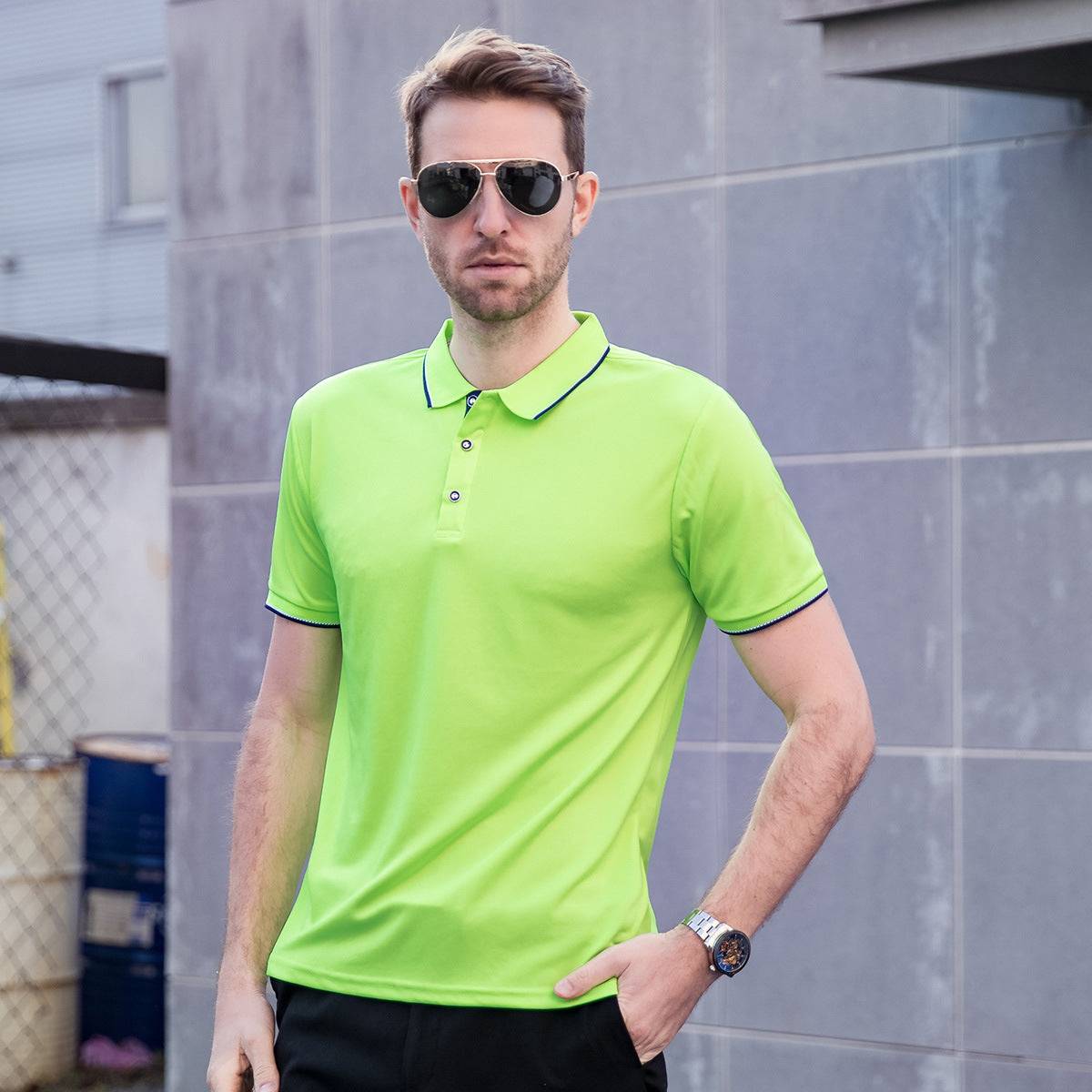 Polo Shirt Men's Thin Lapels Short Sleeve Shirt T-shirt - globaltradeleader