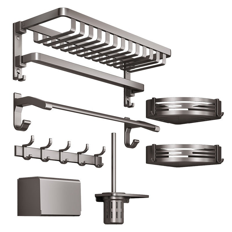 Gun Gray Towel Rack Bathroom Punch-free Bathroom Rack - globaltradeleader