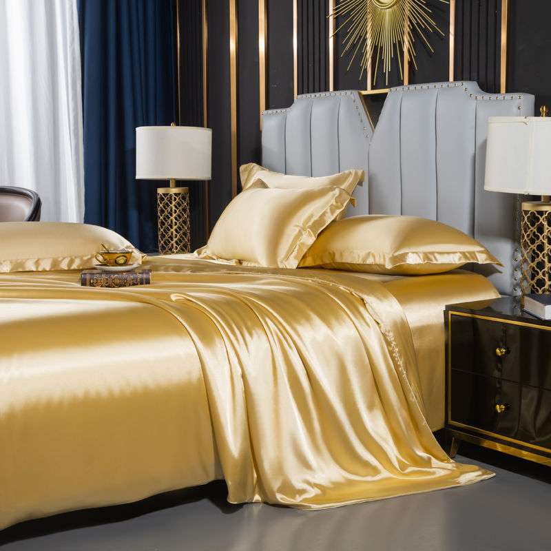 Washed Silk Bed Sheet Four-piece Bedding Set - globaltradeleader