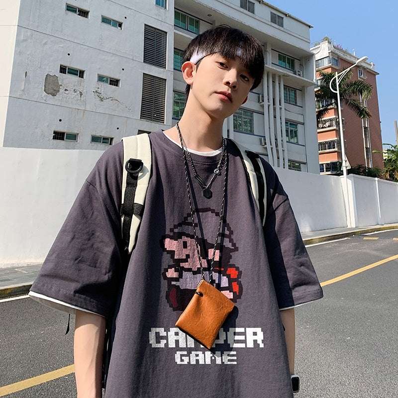 Men's Summer Loose Large-size Jacket Design Sense Niche Couples Wear T-shirts