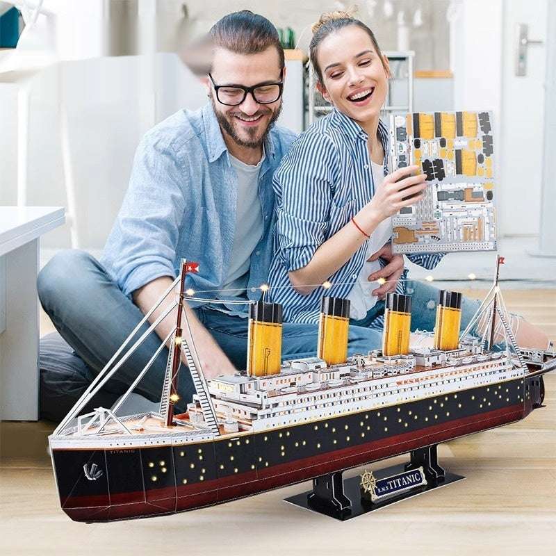 Puzzle Model Paper Tiedani Ship Model Hand-assembled Decoration Gift