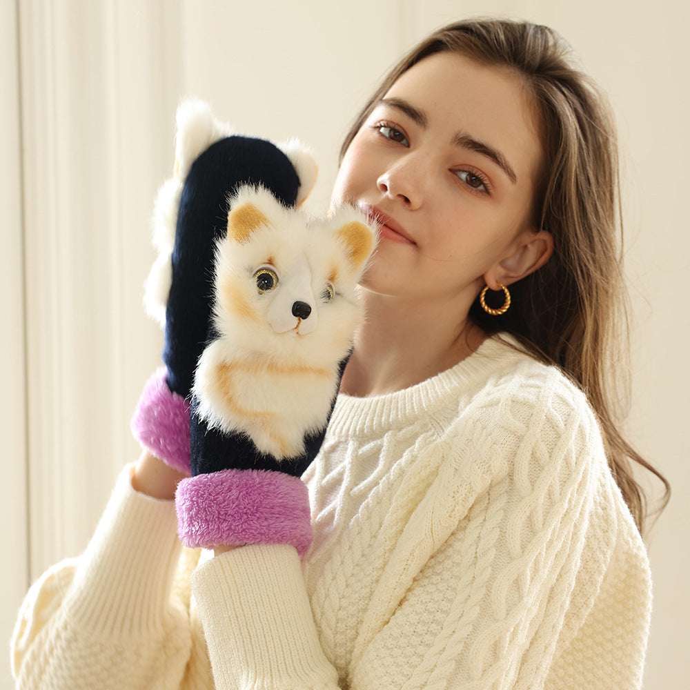Winter Women's Plush Cartoon Animal Gloves - globaltradeleader