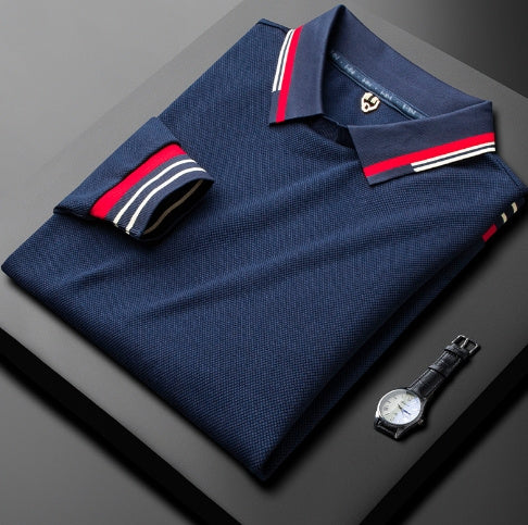 Autumn Thin Casual White Polo Shirt Men's Long Sleeve - globaltradeleader