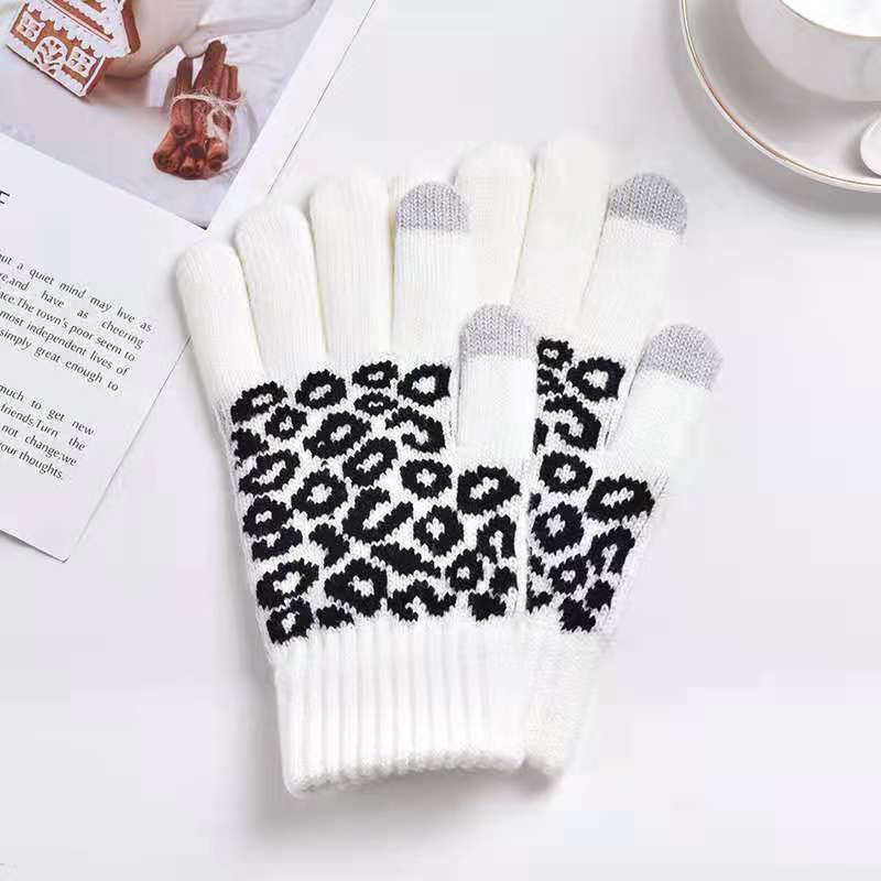 Winter Touch Screen Gloves Knitted Jacquard Men's And Women's Fingers - globaltradeleader