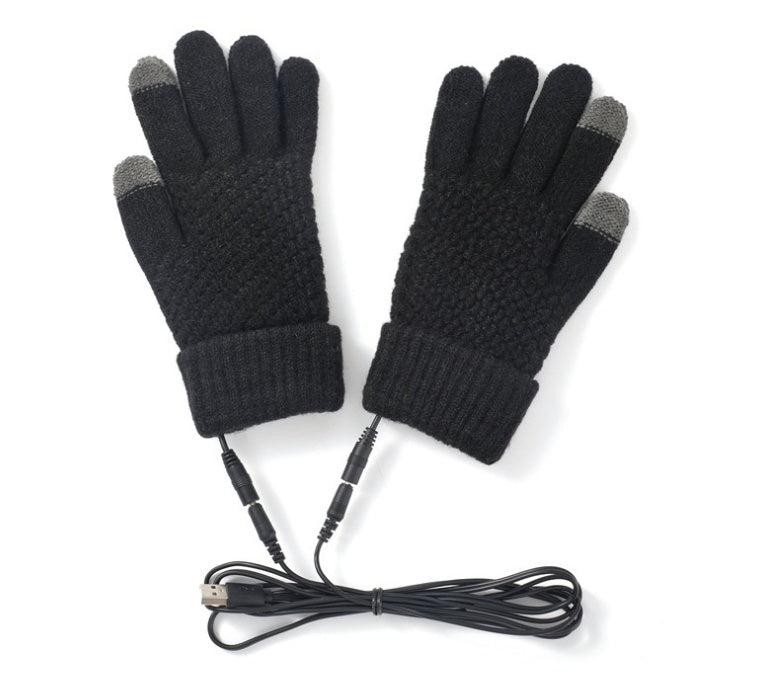 USB Heating Electric Heating Gloves Thermal Thickened Knitting - globaltradeleader