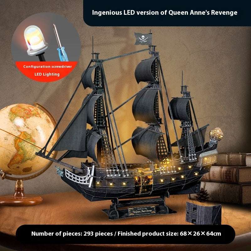 Puzzle Model Paper Tiedani Ship Model Hand-assembled Decoration Gift