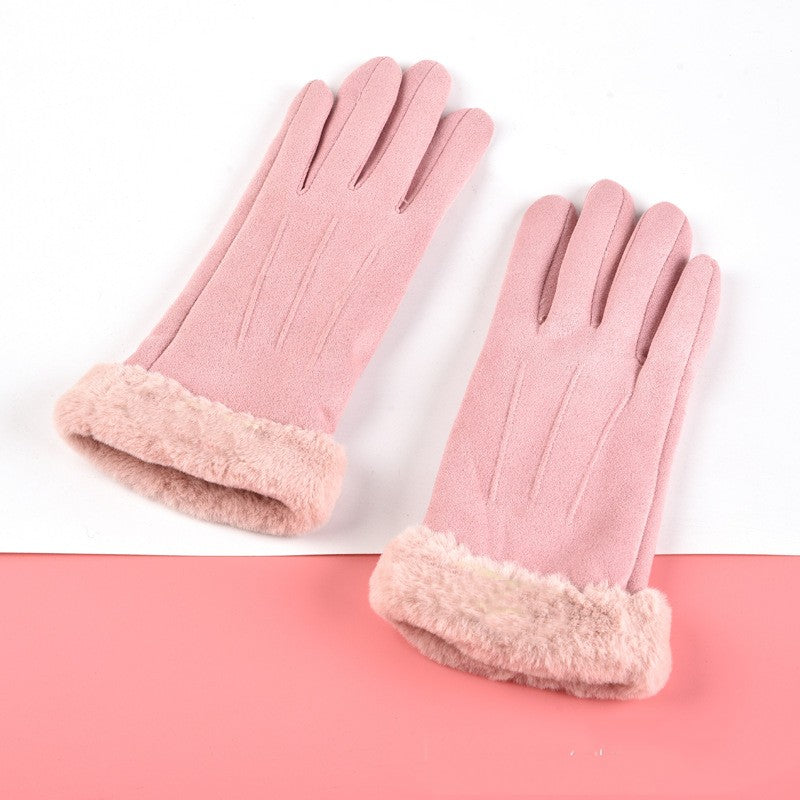 Women's Winter Fleece-lined Thermal Touch Screen Gloves