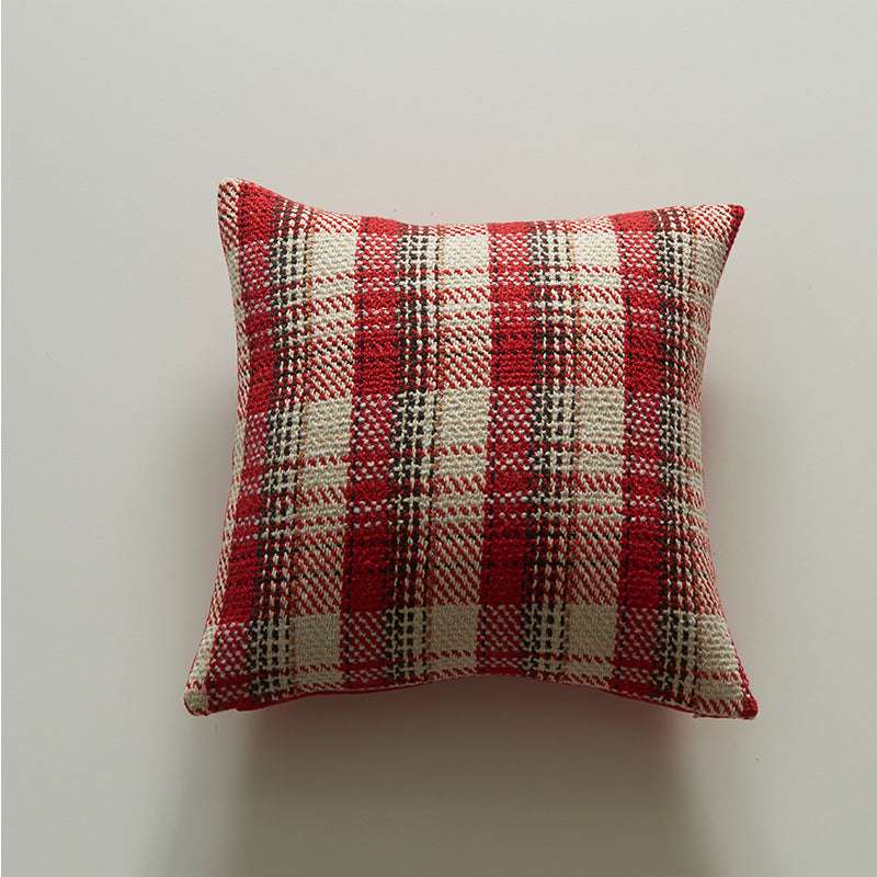Home Fashion Christmas Wool Plaid Pillowcase
