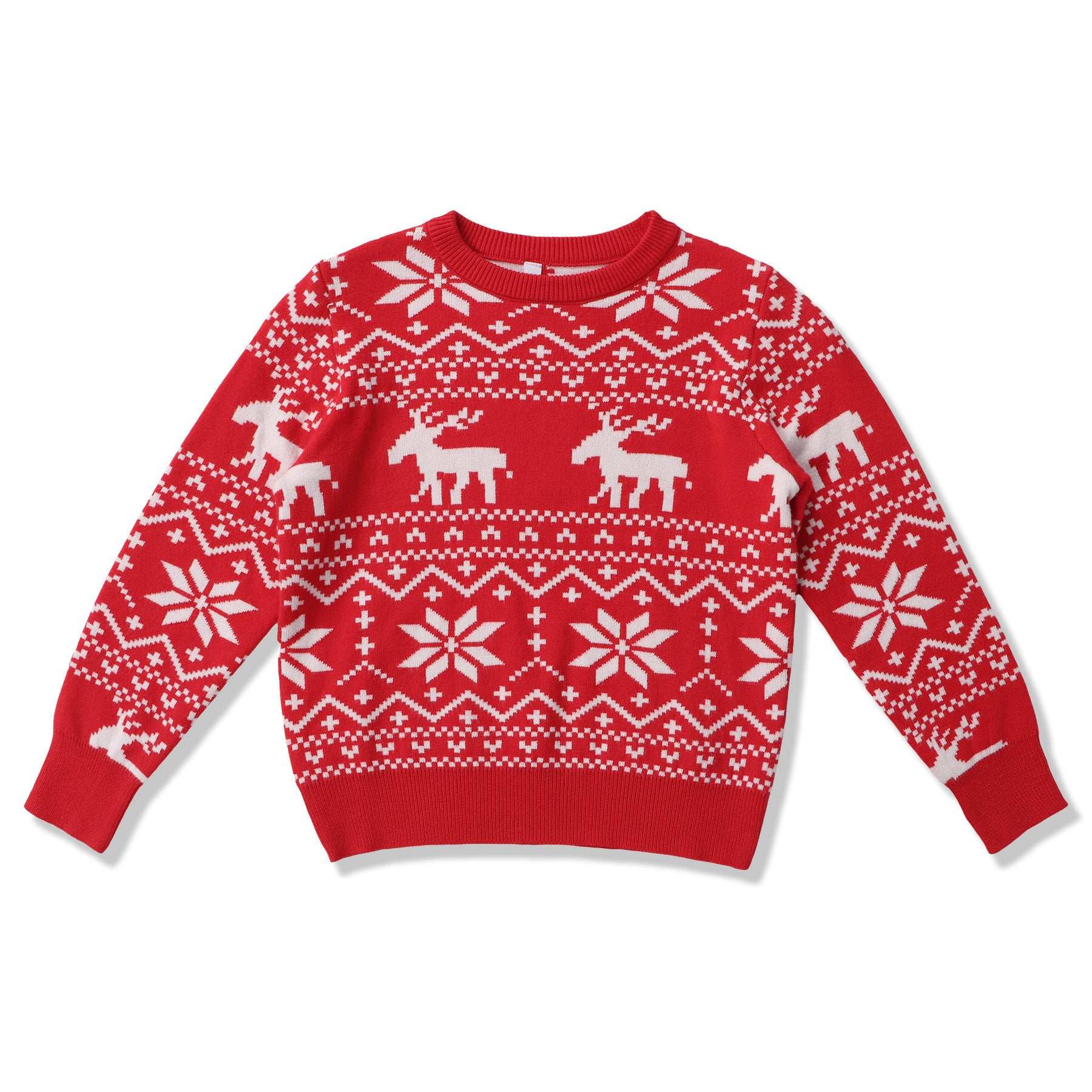 Women's Christmas Round Neck Loose Long Sleeves Sweater - globaltradeleader