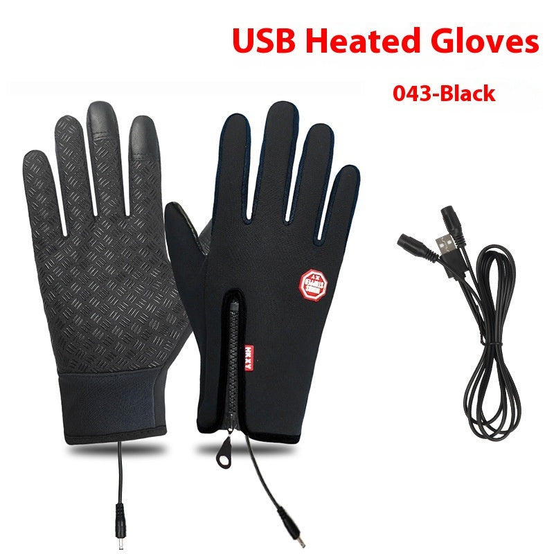 USB Electric Heating Heating Gloves Winter Outdoors Sports Skiing Warm Waterproof Non-slip - globaltradeleader