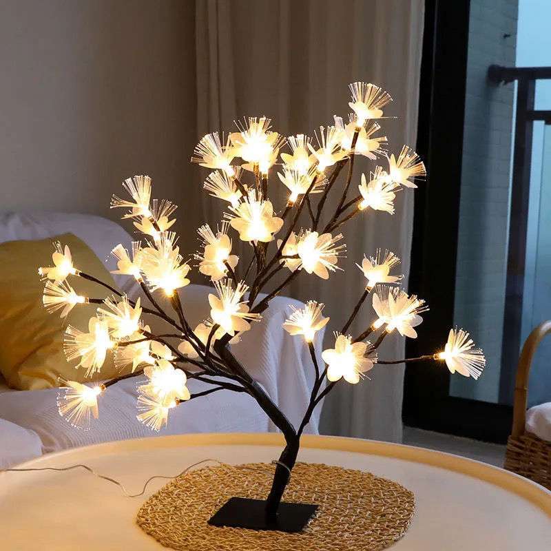 Cherry Blossom Voice-controlled Desk Lamp Room Atmosphere Bedroom - globaltradeleader