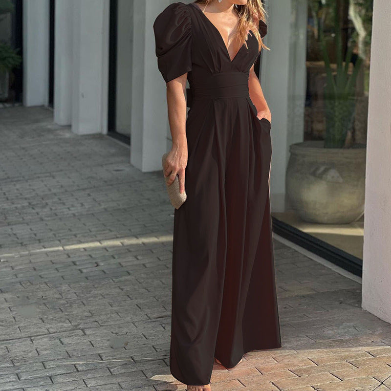 Fashion Elegant Plus Size Wide Legs Jumpsuit - globaltradeleader