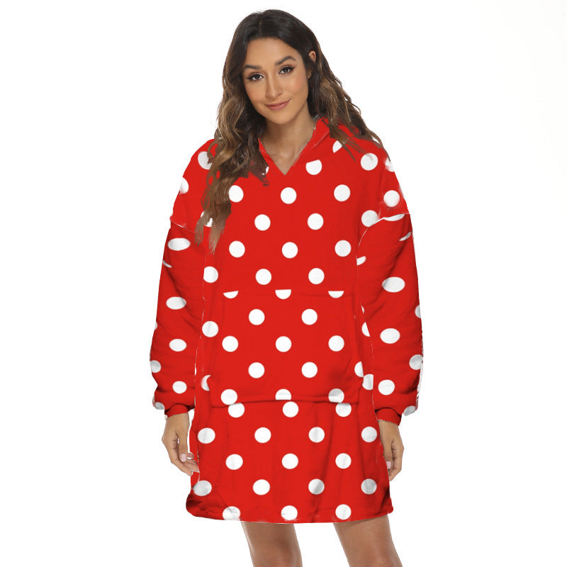 Cartoon Fruit Printed Lazy Blanket Hooded - globaltradeleader