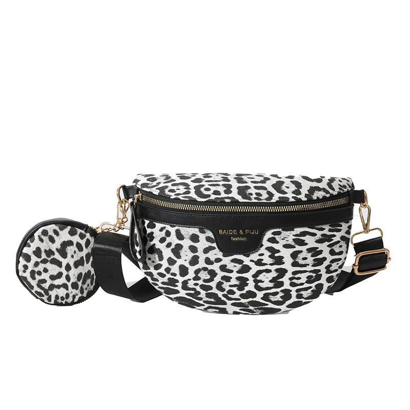 Women's Simple Fashion All-match Leopard Print Printed Shoulder Bag - globaltradeleader