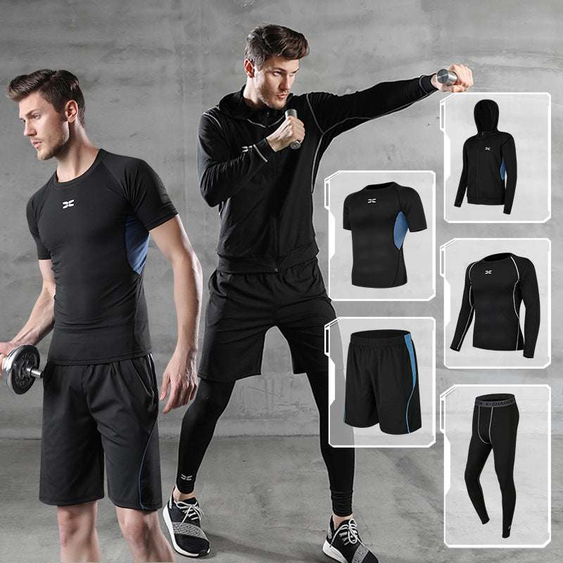 Running quick-drying basketball sports suit five-piece training suit - globaltradeleader