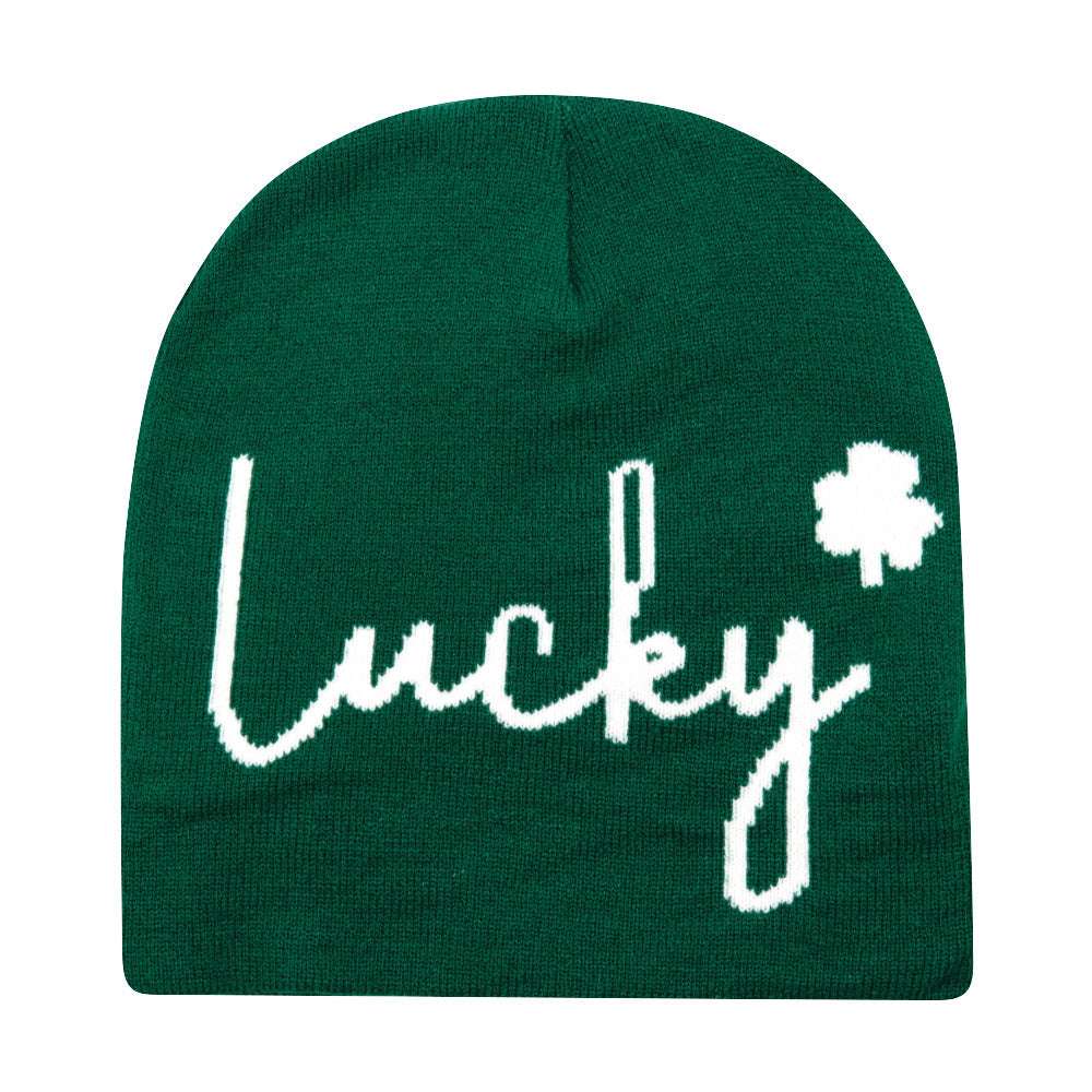 Letter Knitted Hat Autumn And Winter Outdoor Warm Hat - globaltradeleader