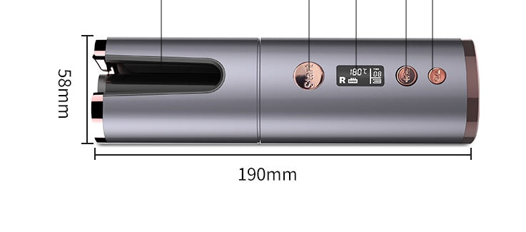 Wireless Rechargeable Curling Iron Electric Hair Curler Fully Automatic Rotating Portable Hairdresser - globaltradeleader