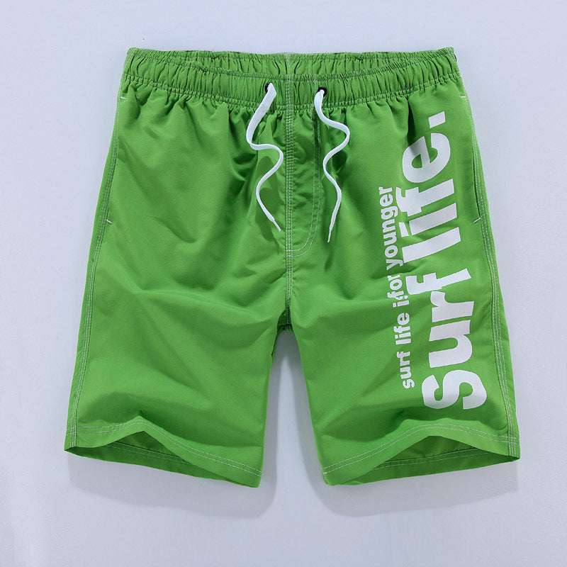 Men's quick-drying beach pants sports printing casual shorts big pants, men's beach pants shorts male