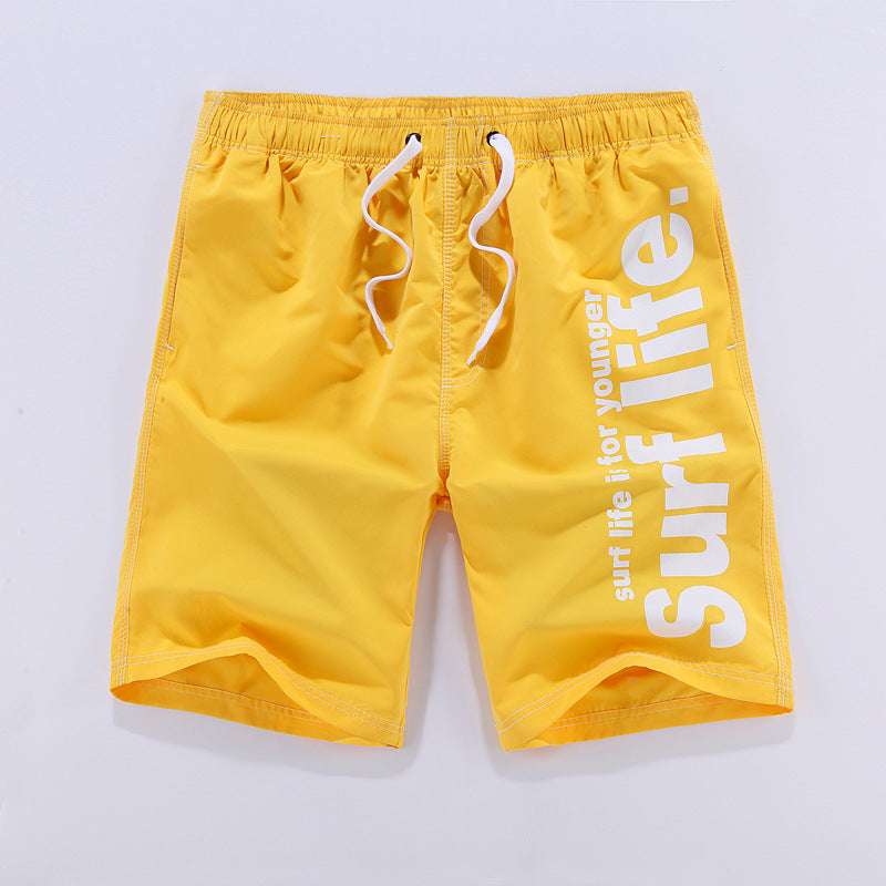 Men's quick-drying beach pants sports printing casual shorts big pants, men's beach pants shorts male