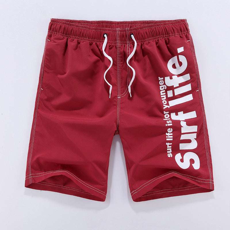 Men's quick-drying beach pants sports printing casual shorts big pants, men's beach pants shorts male