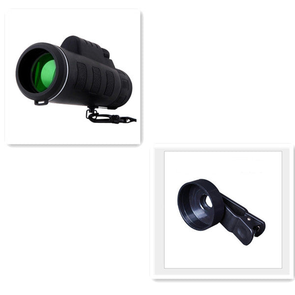 40X60 Single Binoculars Outdoor Low Light Night Vision Camera Mobile Telescope