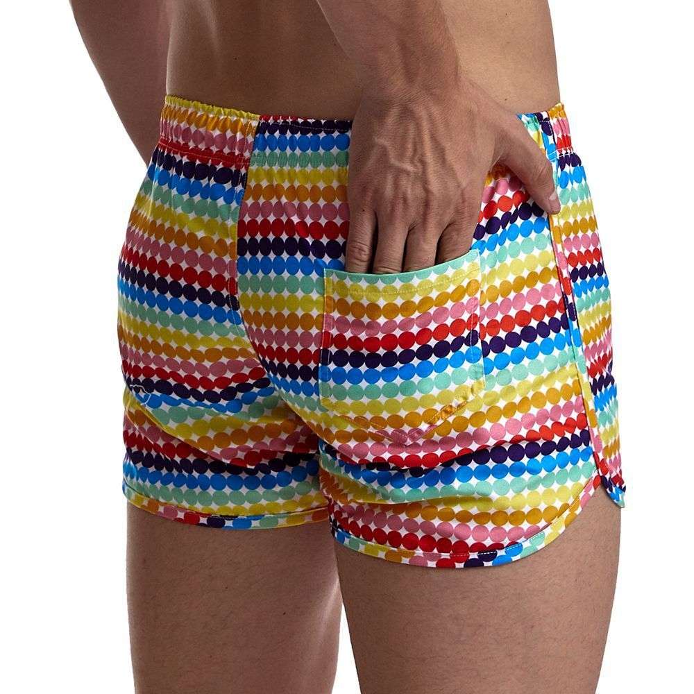 Men's Rainbow Print Beach Sports Shorts - globaltradeleader