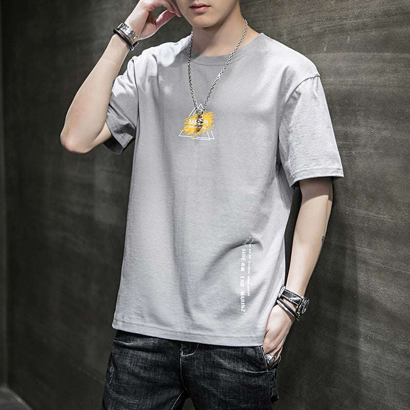 New Hong Kong Fashion Brand Cotton Short Sleeve T-shirt - globaltradeleader
