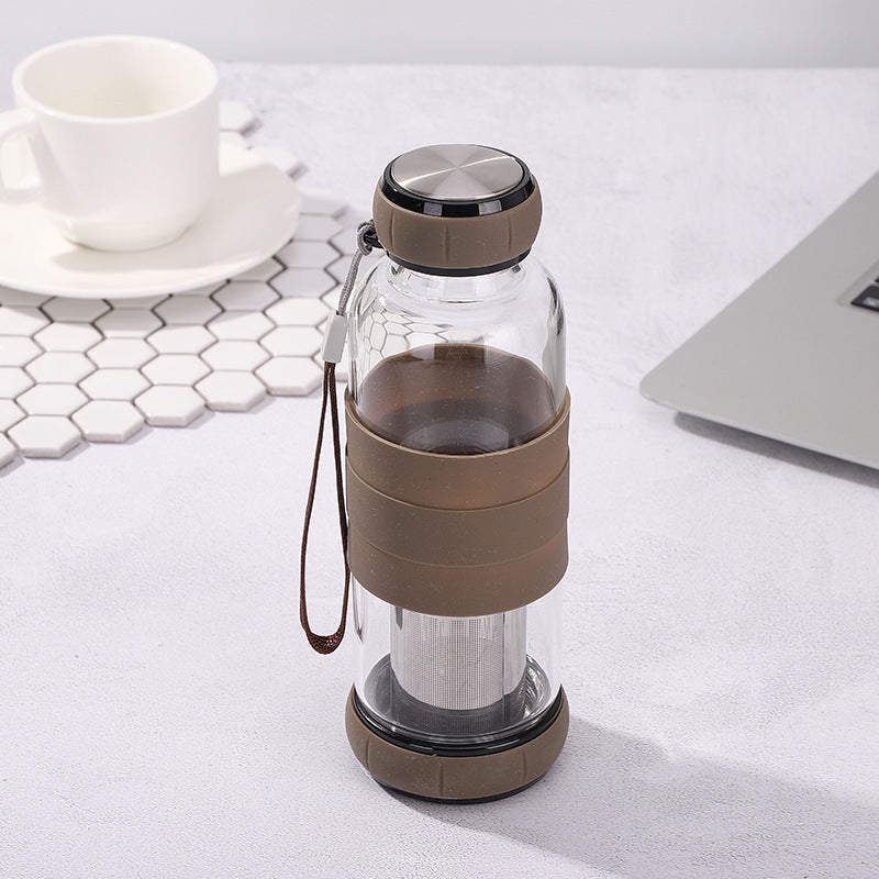 Creative Tea Separation Single Double Glass Cup