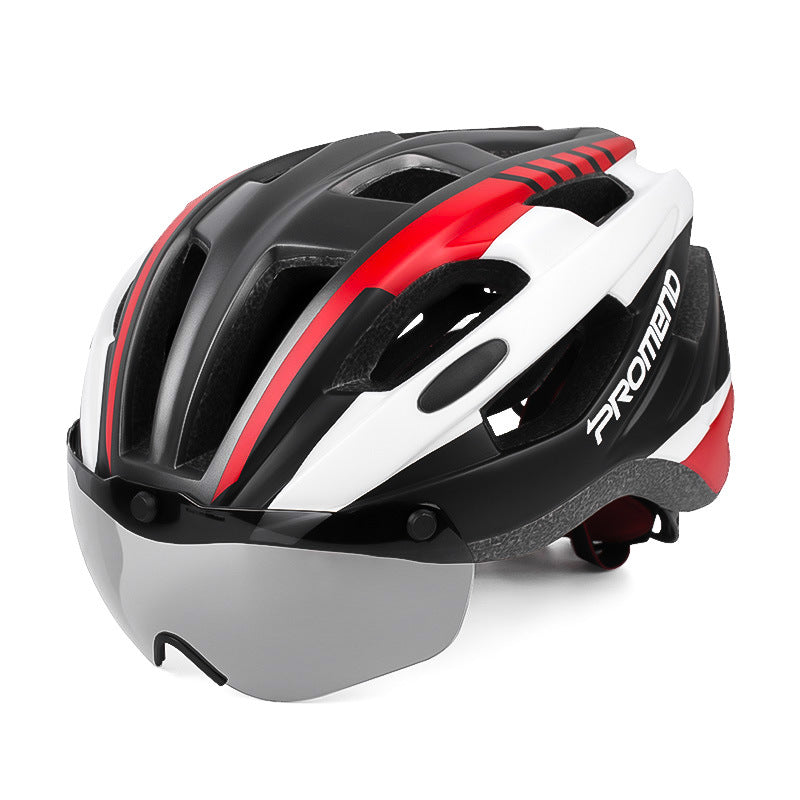 Magnetic riding helmet glasses with goggles