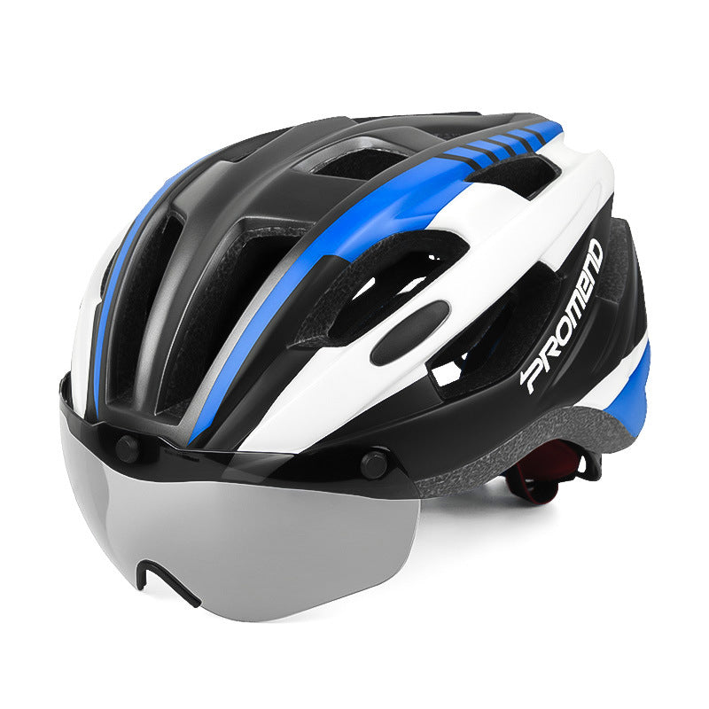 Magnetic riding helmet glasses with goggles