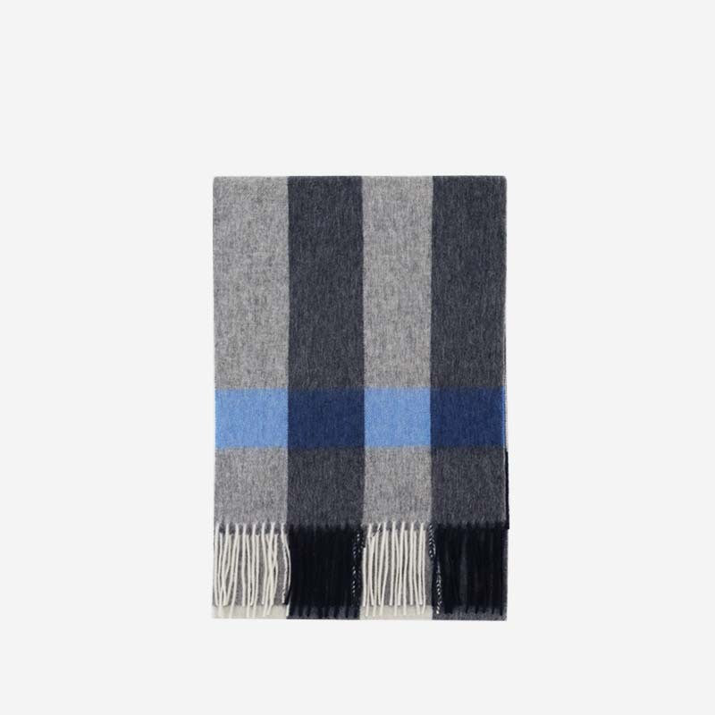 Wool Scarf Winter Popular Women's Men's Thickening Minimalist Plaid