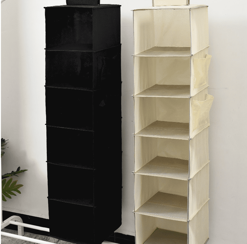 Bamboo Multi Layer Wardrobe Storage Hanging Bag