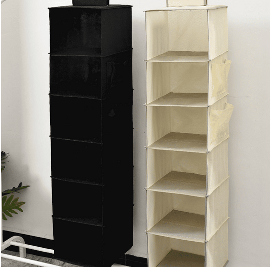 Bamboo Multi Layer Wardrobe Storage Hanging Bag