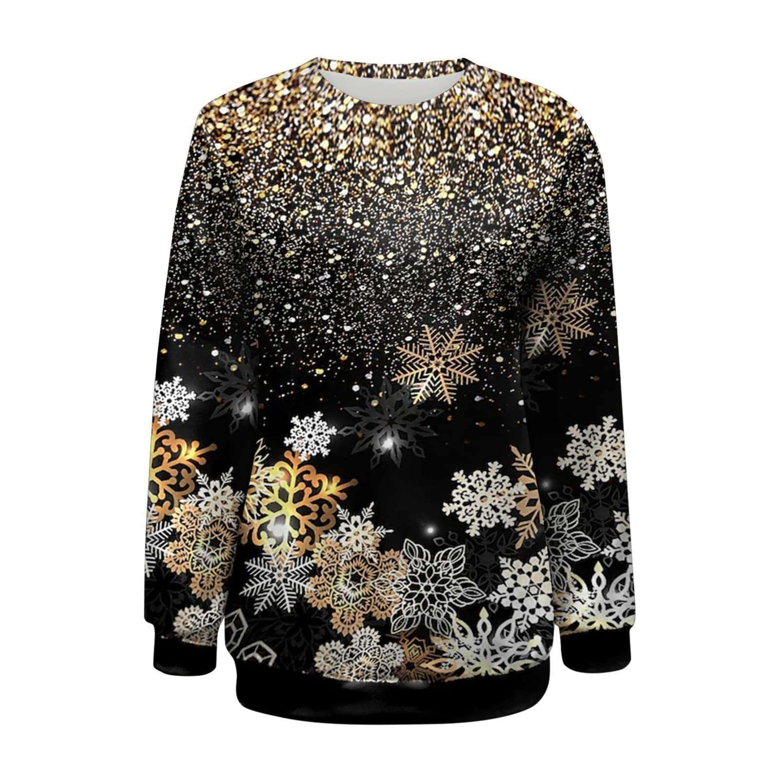 Snowflake Christmas 3D Digital Printing Sweater - globaltradeleader
