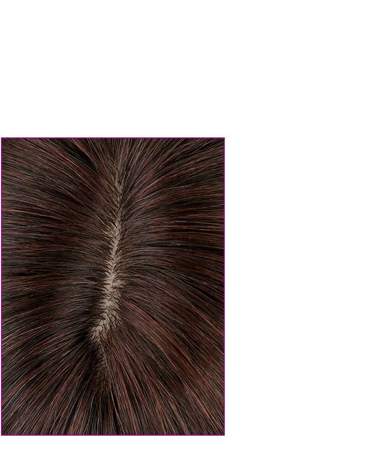 Real Hair Needle Air Bangs Replacement Block Top Of The Head