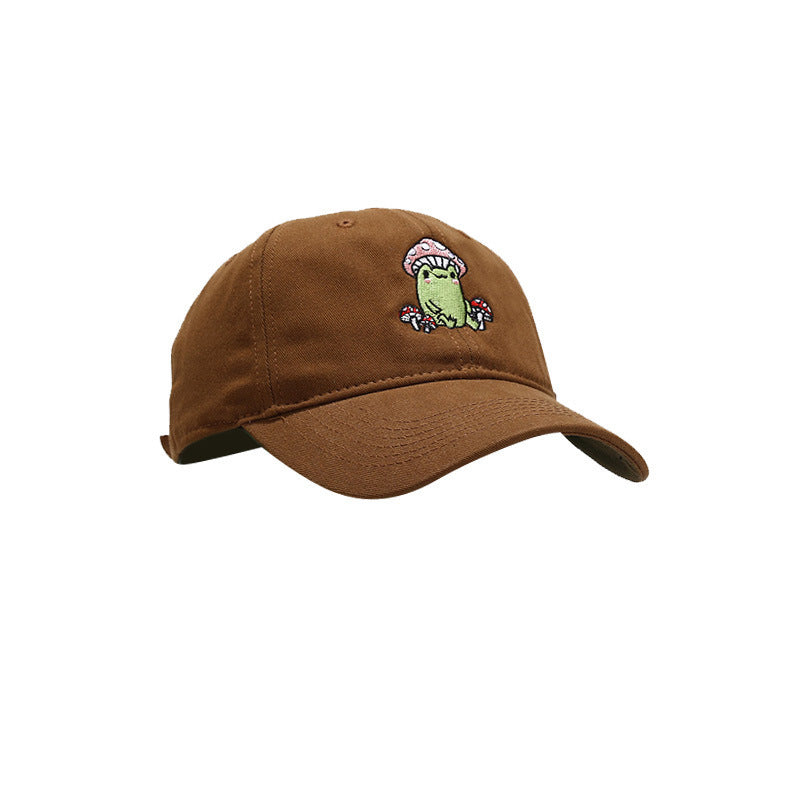 Cute Cartoon Frog Mushroom Embroidered Baseball Cap - globaltradeleader