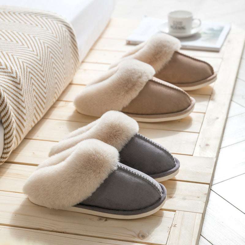 Household Plush Slippers Women Cotton Shoes For Autumn And Winter - globaltradeleader
