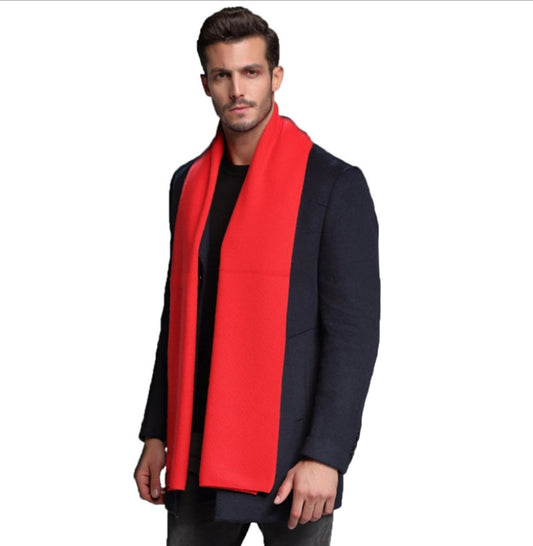 autumn and winter new men's scarf cashmere tide men's business casual thick warm scarf long double-sided - globaltradeleader