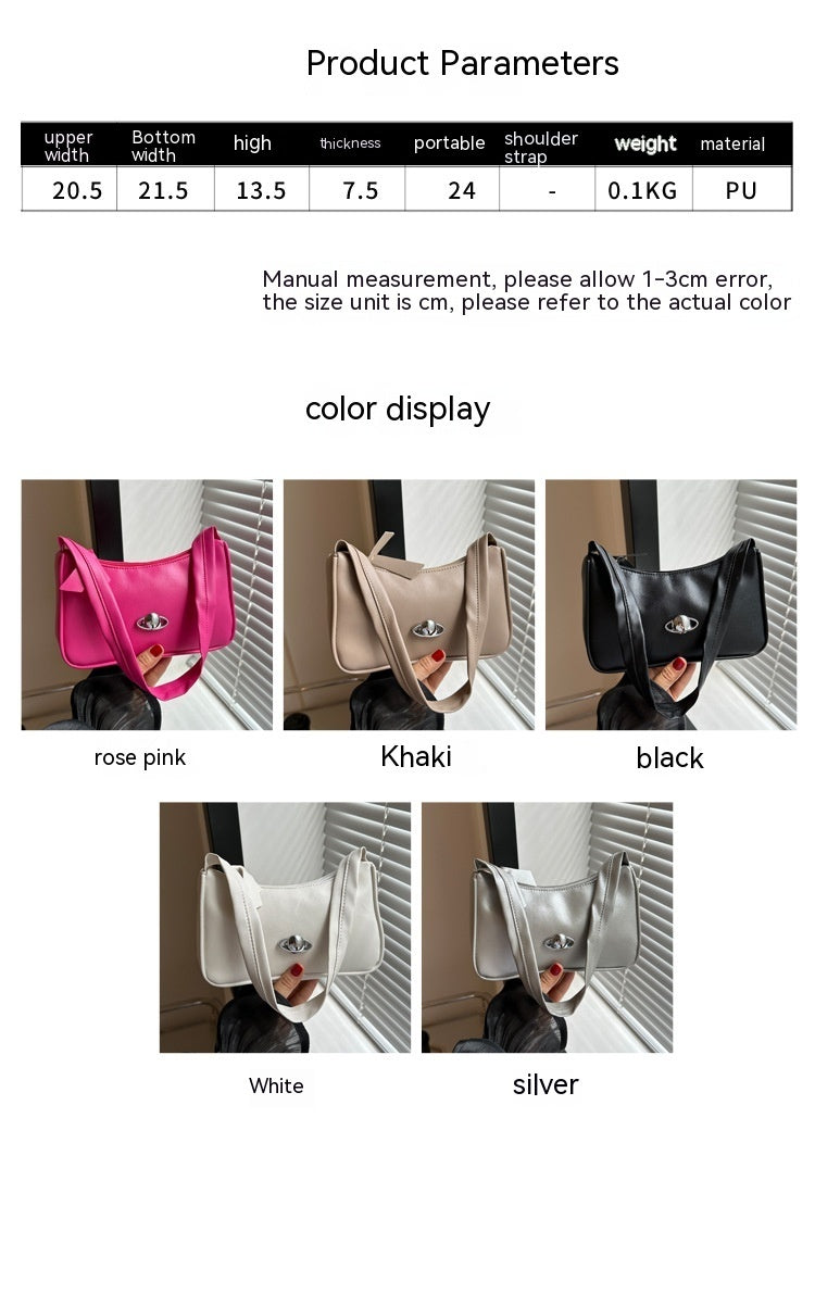 Simple Temperament Pure Color Gentle Shoulder Bag - globaltradeleader