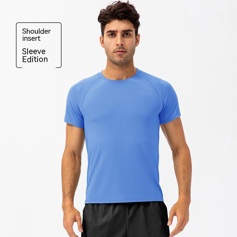 Men's Loose Running Quick Drying Clothes Round Neck T-shirt Sweat-absorbent Breathable Fitness Sports Casual Short Sleeve Clothes - globaltradeleader