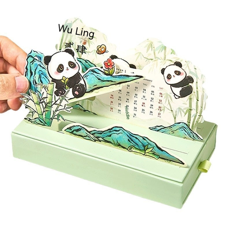 2024 Panda Creative Storage Office Desk Surface Panel Decoration Calendar - globaltradeleader