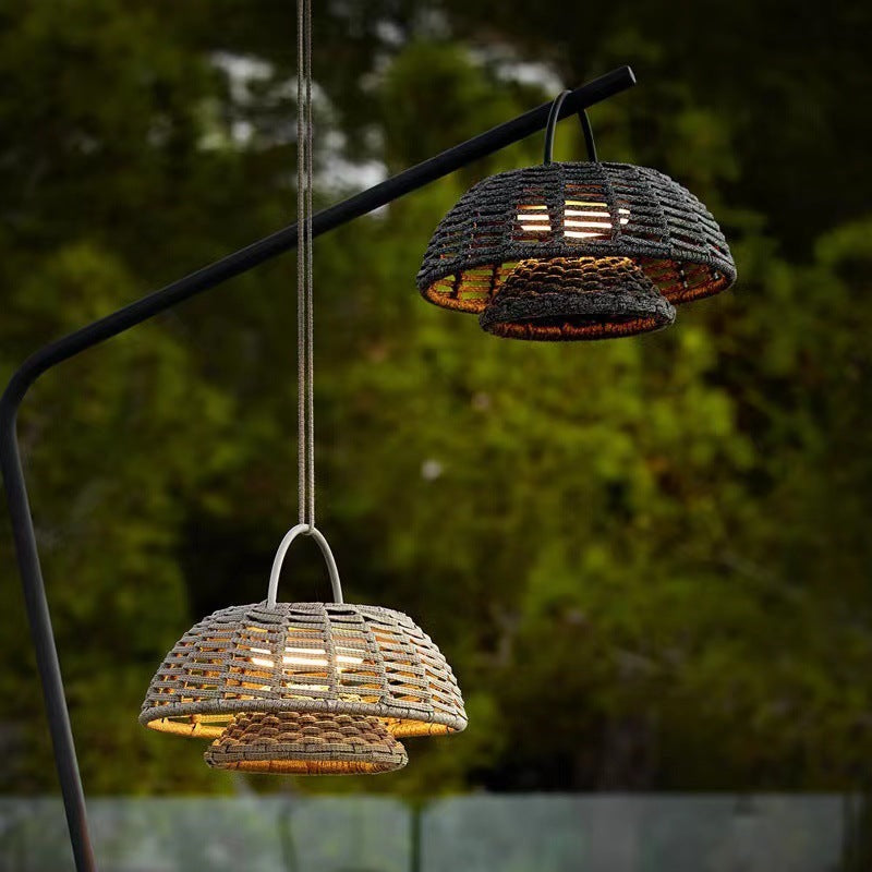 Outdoor Chandelier Garden Lamp Hanging Exposed Table Lamp Pavilion Chandelier - globaltradeleader