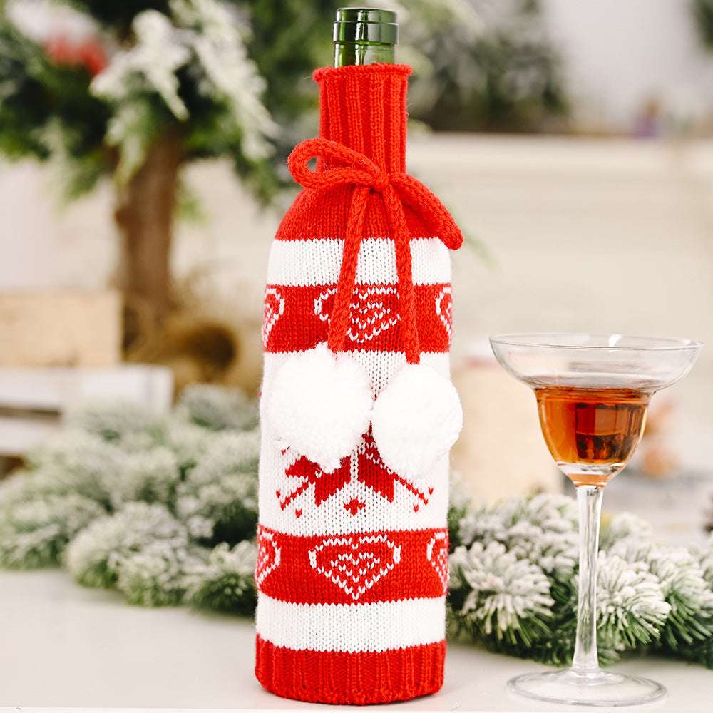 Christmas Wine Bottle Dust Cover Bag Table Decoration Home Decoration