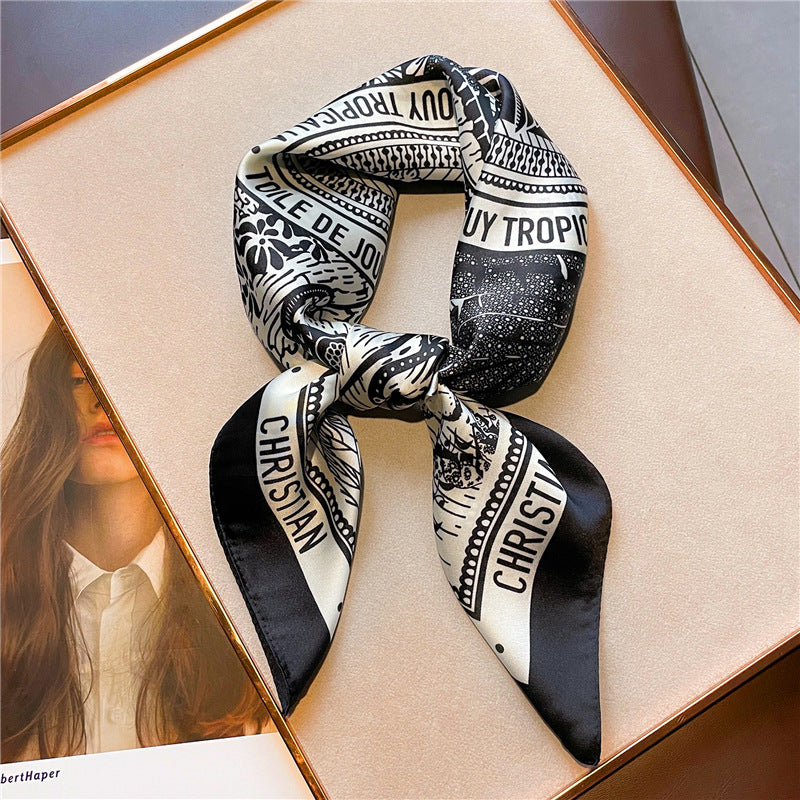 New Women's Scarves 70cm Love Bird Letter Pattern